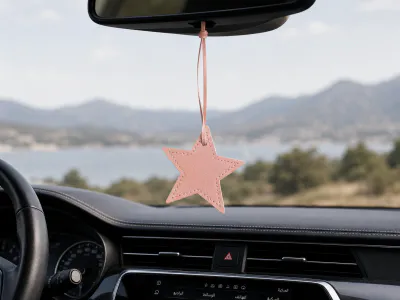 LEATHER STAR CHARM