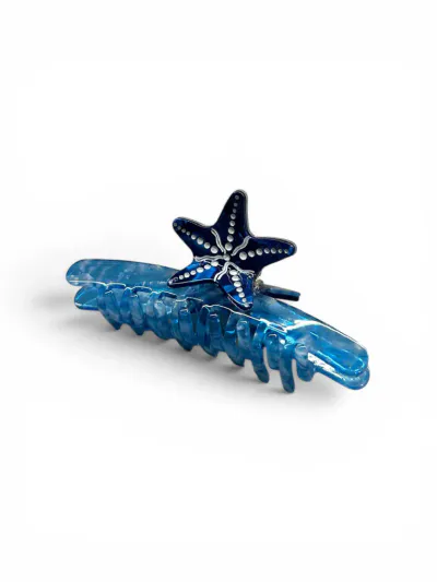 BLUE STARFISH HAIR CLIP