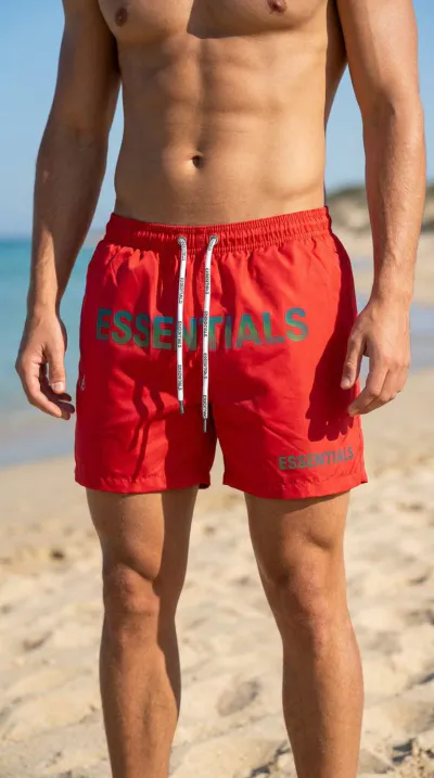 red swim short