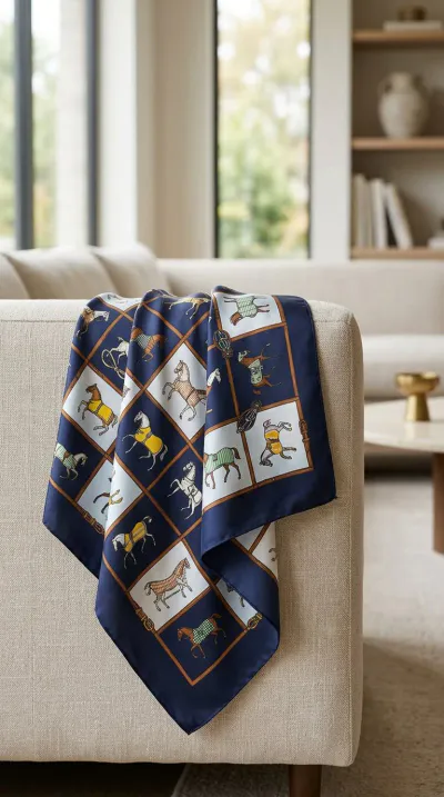 THIN HORSE PRINT SCARF